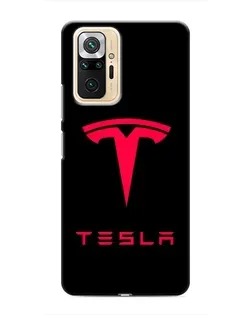 Чохол для Xiaomi Redmi Note 10 Pro з картинкою «Tesla Red Logo»