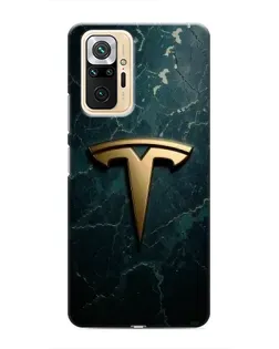 Чохол для Xiaomi Redmi Note 10 Pro з картинкою «Мармурова Tesla Gold»