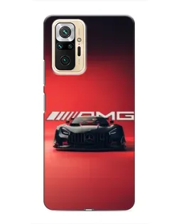 Чехол для Xiaomi Redmi Note 10 Pro с картинкой «Mercedes AMG — красная линия»