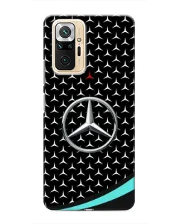 Чехол для Xiaomi Redmi Note 10 Pro с картинкой «Mercedes — бирюзовый акцент»