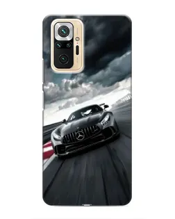Чехол для Xiaomi Redmi Note 10 Pro с картинкой «Гоночный Mercedes AMG»