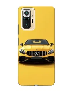 Чехол для Xiaomi Redmi Note 10 Pro с картинкой «Желтый Mercedes GT»