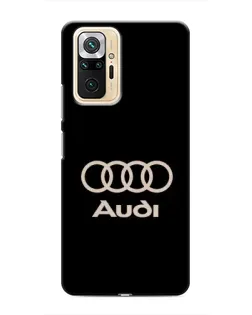 Чохол для Xiaomi Redmi Note 10 Pro з картинкою «Audi — золотий логотип»