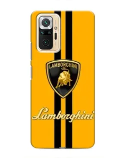 Чохол для Xiaomi Redmi Note 10 Pro з картинкою «Lamborghini Stripe жовтий»