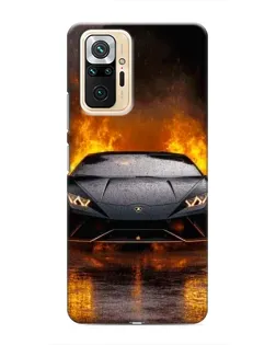 Чохол для Xiaomi Redmi Note 10 Pro з картинкою «Lamborghini у вогні»