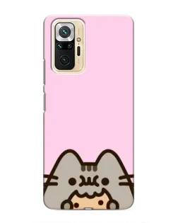 Чохол для Xiaomi Redmi Note 10 Pro з картинкою «Pusheen та печиво»