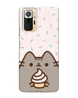 Чехол для Xiaomi Redmi Note 10 Pro с картинкой «Пушин с кексом»