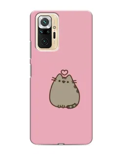 Чехол для Xiaomi Redmi Note 10 Pro с картинкой «Pusheen сердце»