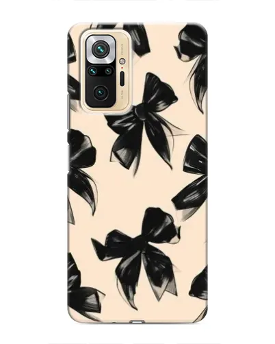 Чехол для Xiaomi Redmi Note 10 Pro с картинкой «Паттерн черные банты» Чехол для Xiaomi Redmi Note 10 Pro с картинкой «Паттерн черные банты»