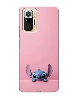 Чехол для Xiaomi Redmi Note 10 Pro с картинкой «Stitch выглядывает»