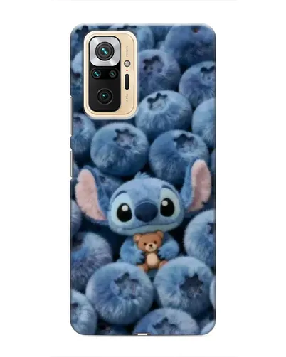 Чехол для Xiaomi Redmi Note 10 Pro с картинкой «Стич и голубика»