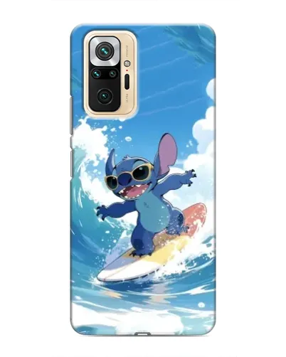 Чехол для Xiaomi Redmi Note 10 Pro с картинкой «Стич на волне»