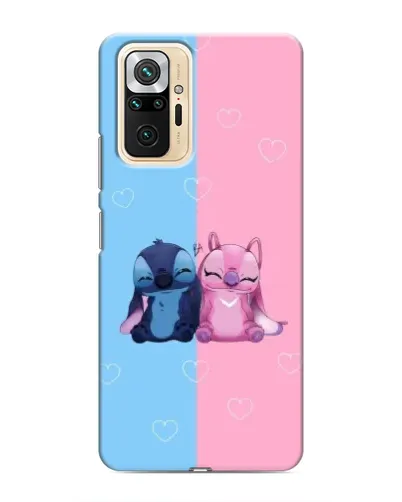 Чехол для Xiaomi Redmi Note 10 Pro с картинкой «Stitch и Angel Love»
