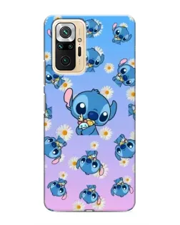 Чехол для Xiaomi Redmi Note 10 Pro с картинкой «Паттерн со Стичем»