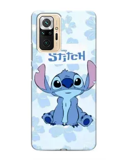 Чехол для Xiaomi Redmi Note 10 Pro с картинкой «Stitch среди цветов»
