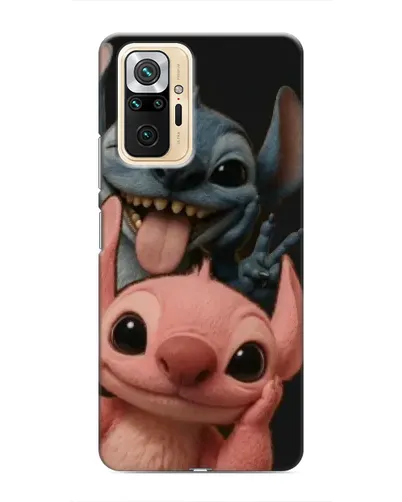 Чехол для Xiaomi Redmi Note 10 Pro с картинкой «Стич и Ангел»