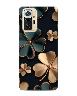Чехол для Xiaomi Redmi Note 10 Pro с картинкой «Клевер в золоте»