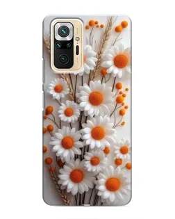 Чехол для Xiaomi Redmi Note 10 Pro с картинкой «Белые сухоцветы»