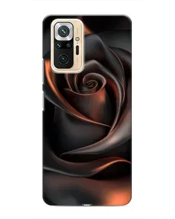 Чехол для Xiaomi Redmi Note 10 Pro с картинкой «Шелковая черная роза»