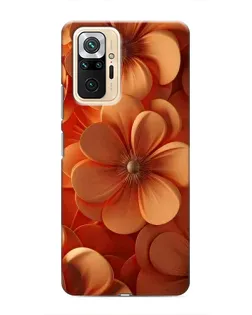 Чехол для Xiaomi Redmi Note 10 Pro с картинкой «Оранжевый макро цветок»