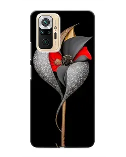 Чехол для Xiaomi Redmi Note 10 Pro с картинкой «Серебряный фантазийный цветок»