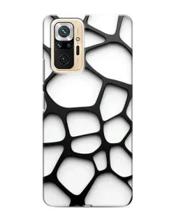 Чехол для Xiaomi Redmi Note 10 Pro с картинкой «Белая объемная сетка»