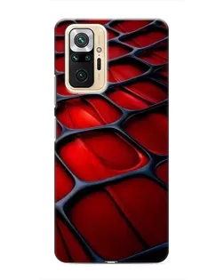 Чехол для Xiaomi Redmi Note 10 Pro с картинкой «Красная глянцевая сетка»