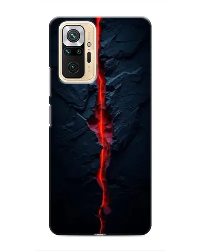 Чехол для Xiaomi Redmi Note 10 Pro с картинкой «Kрасная лавовая трещина»