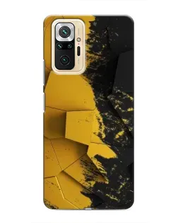 Чехол для Xiaomi Redmi Note 10 Pro с картинкой «Золотые осколки геометрии»