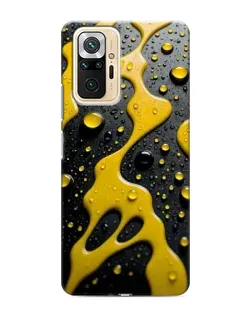 Чехол для Xiaomi Redmi Note 10 Pro с картинкой «Жидкое желтое золото»