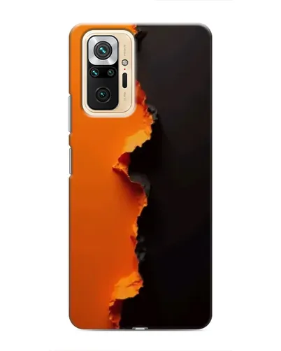 Чехол для Xiaomi Redmi Note 10 Pro с картинкой «Оранжевый разлом»