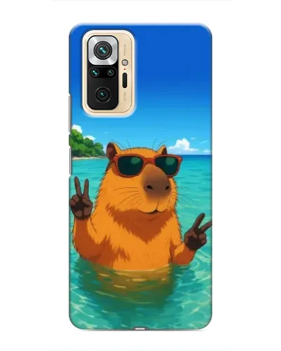 Чехол для Xiaomi Redmi Note 10 Pro с картинкой «Морская капибара»