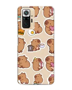 Чехол для Xiaomi Redmi Note 10 Pro с картинкой «Капибары паттерн» Чехол для Xiaomi Redmi Note 10 Pro с картинкой «Капибары паттерн»