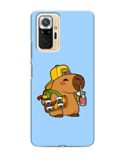 Чехол для Xiaomi Redmi Note 10 Pro с картинкой «Капибара на скейте»