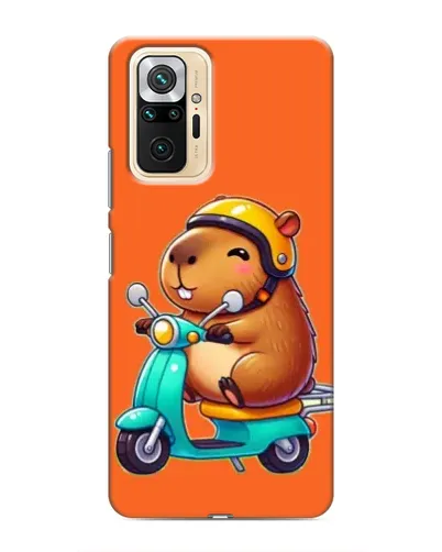 Чехол для Xiaomi Redmi Note 10 Pro с картинкой «Капибара на скутере»