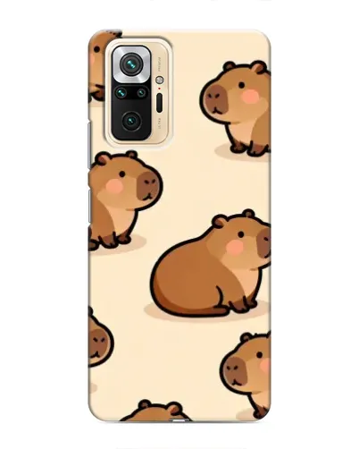 Чехол для Xiaomi Redmi Note 10 Pro с картинкой «Паттерн милых капибар»