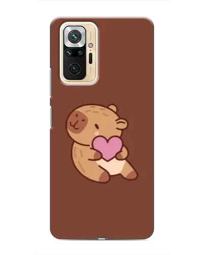 Чехол для Xiaomi Redmi Note 10 Pro с картинкой «Капибара с сердцем»