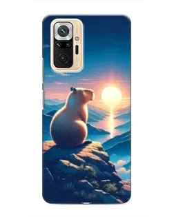 Чехол для Xiaomi Redmi Note 10 Pro с картинкой «Закат солнца с капибарой» Чехол для Xiaomi Redmi Note 10 Pro с картинкой «Закат солнца с капибарой»