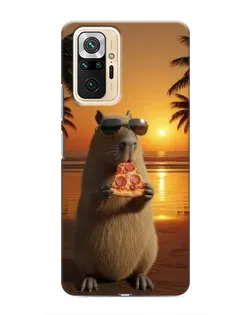 Чехол для Xiaomi Redmi Note 10 Pro с картинкой «Капибара с пиццей» Чехол для Xiaomi Redmi Note 10 Pro с картинкой «Капибара с пиццей»
