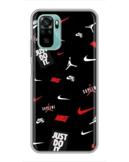 Чехол для Xiaomi Redmi Note 10 с картинкой «Nike Mix Pattern»
