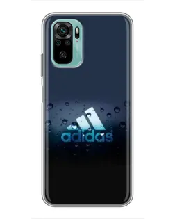 Чехол для Xiaomi Redmi Note 10 с картинкой «Adidas Water Drops»