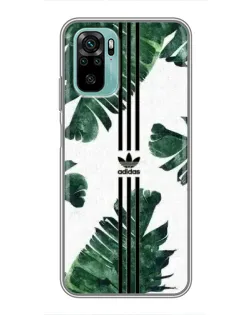 Чехол для Xiaomi Redmi Note 10 с картинкой «Пальмовые листья адидас»