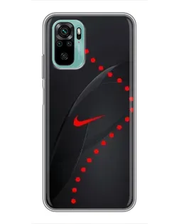 Чехол для Xiaomi Redmi Note 10 с картинкой «Абстрактный дизайн Nike»