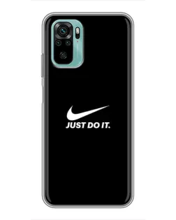 Чехол для Xiaomi Redmi Note 10 с картинкой «Минимализм от Nike»