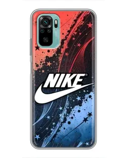 Чехол для Xiaomi Redmi Note 10 с картинкой «Градиентный принт Найк»