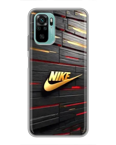 Чехол для Xiaomi Redmi Note 10 с картинкой «Золотой Nike на металле» Чехол для Xiaomi Redmi Note 10 с картинкой «Золотой Nike на металле»