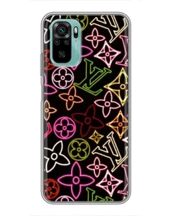 Чохол для Xiaomi Redmi Note 10 з картинкою «Неоновий мікс Nike»