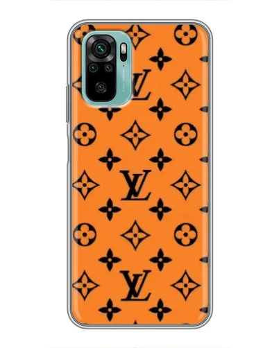 Чехол для Xiaomi Redmi Note 10 с картинкой «Оранжевый стиль LV»