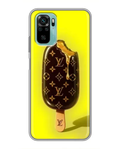 Чехол для Xiaomi Redmi Note 10 с картинкой «Мороженое от LV»