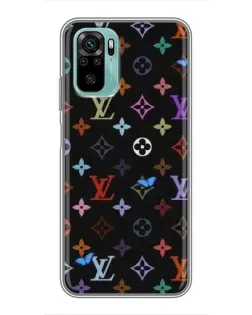 Чехол для Xiaomi Redmi Note 10 с картинкой «Цветная монограмма LV»
